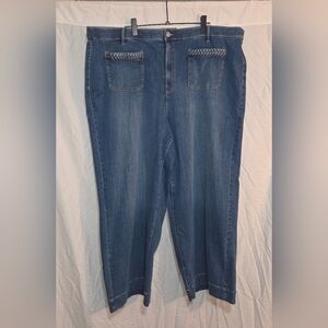 D/C Plus Size 28 Curvy Fit Wide Leg High Rise Women's Jeans NWT